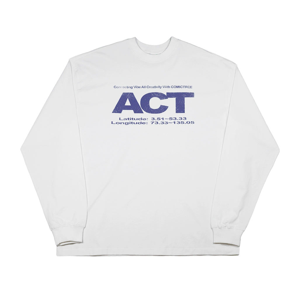 ComicTree C.t  multi-color action slogan long-sleeved Tee