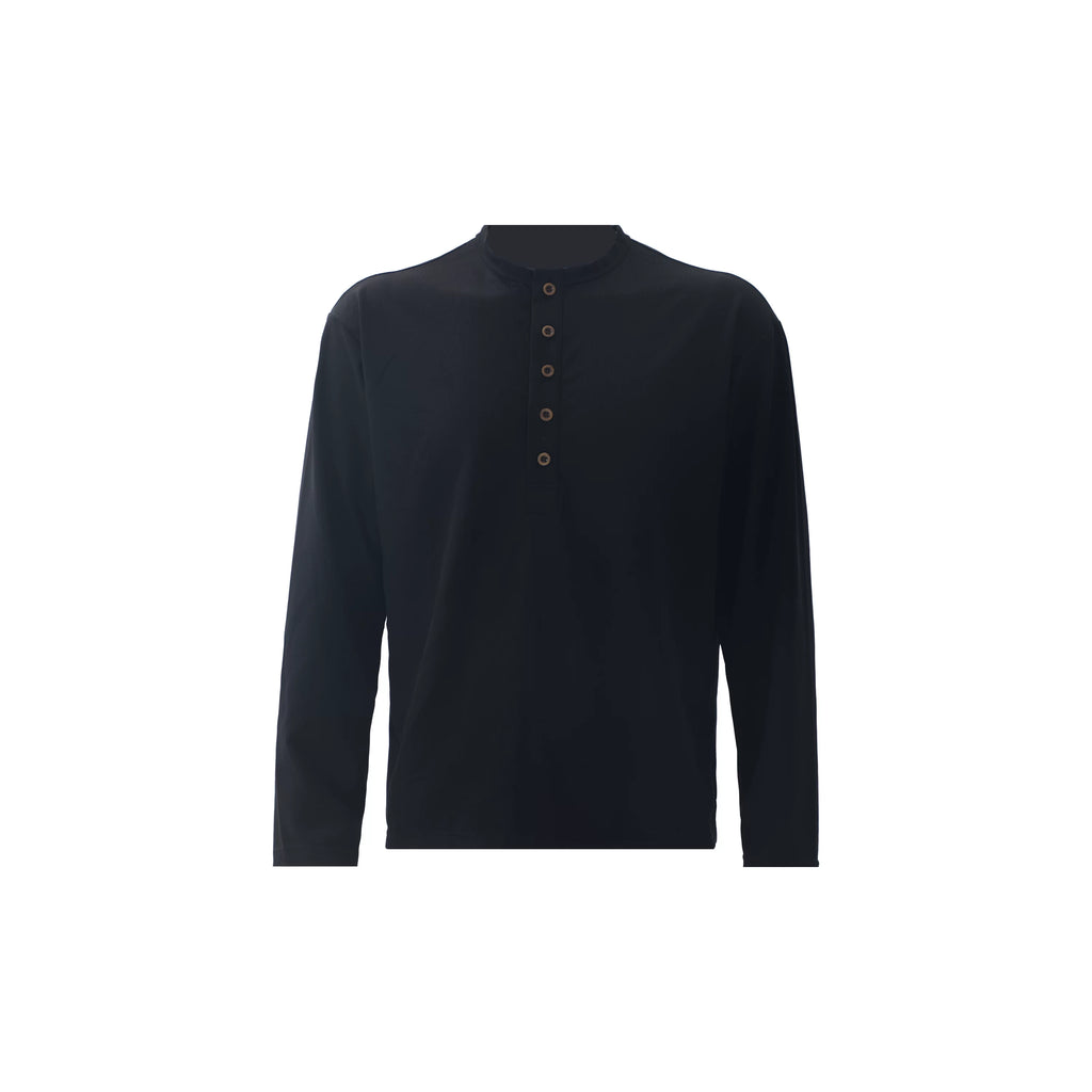 ZOZOFOREST Henry Collar Casual Sports Long Sleeve