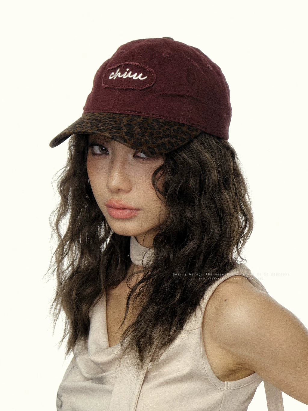 YORSOY Leopard Print Color Matching Fashionable Cap