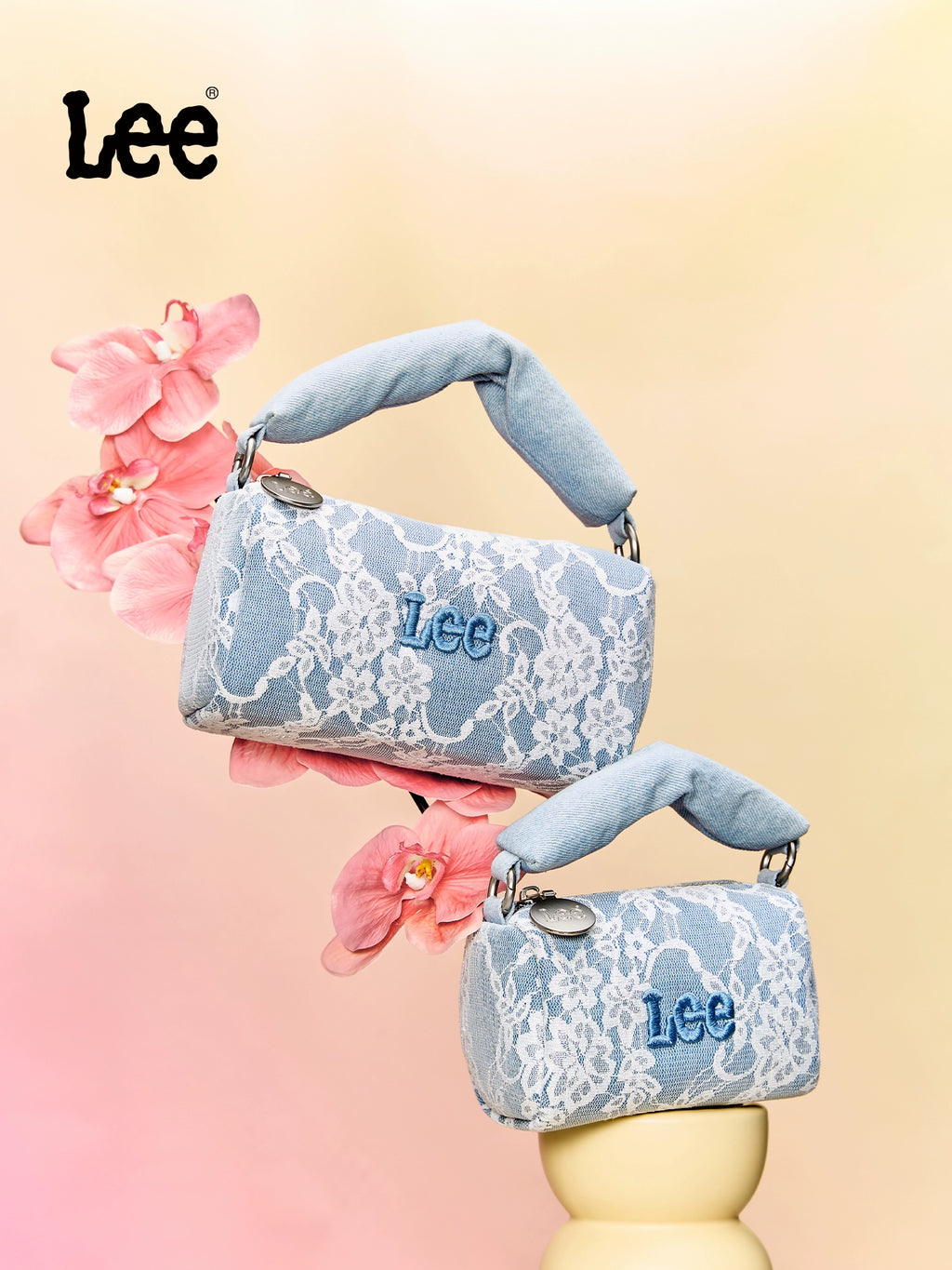 Lee Mini Lace Embroidered Chain Crossbody Bag