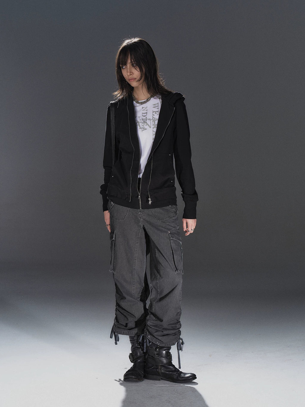 WearAndtear Slim-fit Hooded Thin Cardigan Sweater