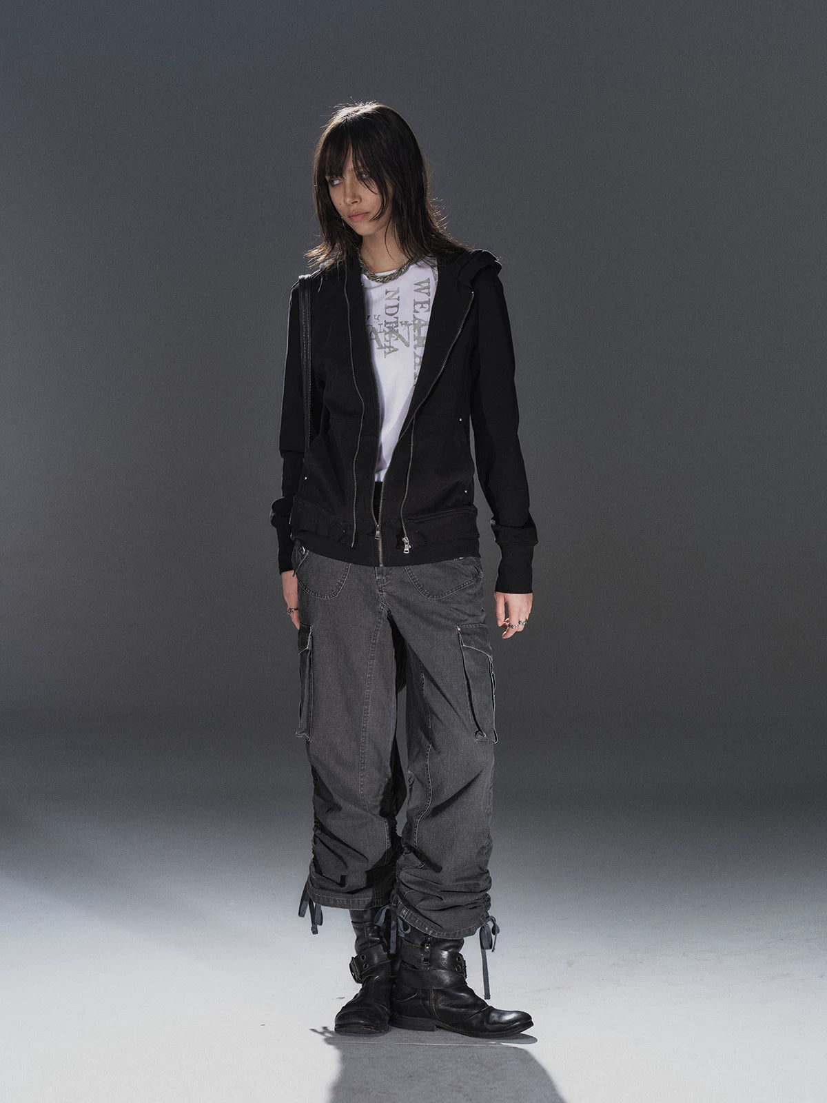 WearAndtear Slim-fit Hooded Thin Cardigan Sweater