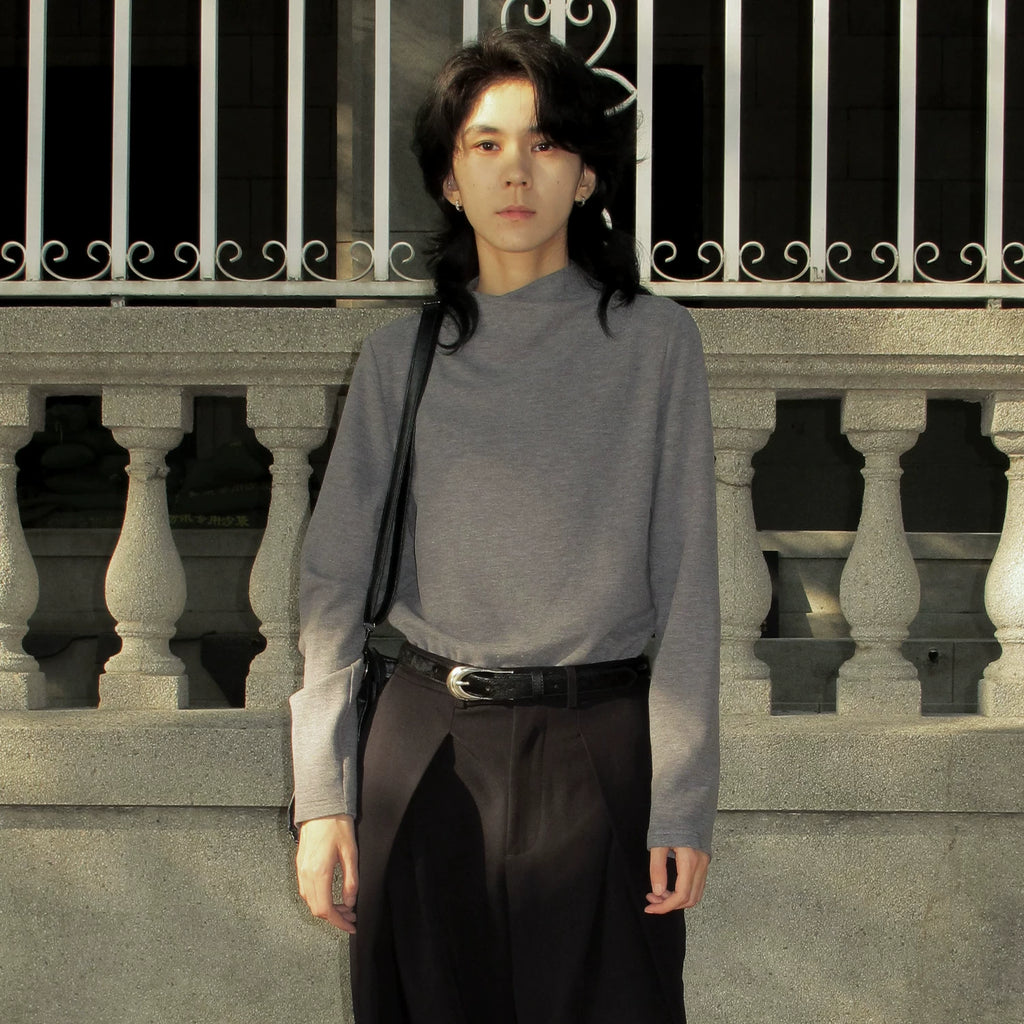 Sameuoo Casual Slim Fit Front Shoulder Long Sleeves