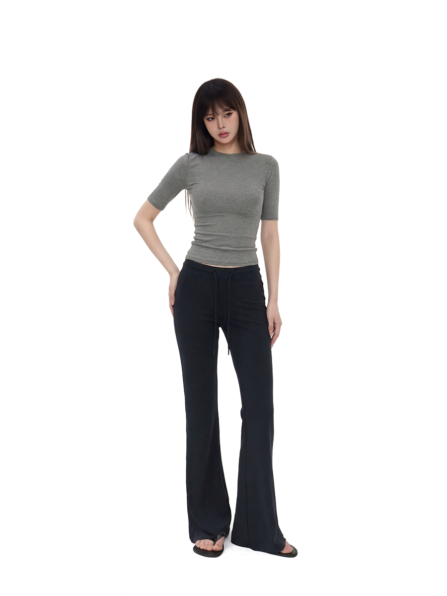 WITHMIN Front Shoulder Slim Fit Simple Versatile Tee