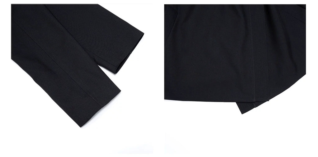Audwyn Loose and Thin Lace-up Waist Suit Coat