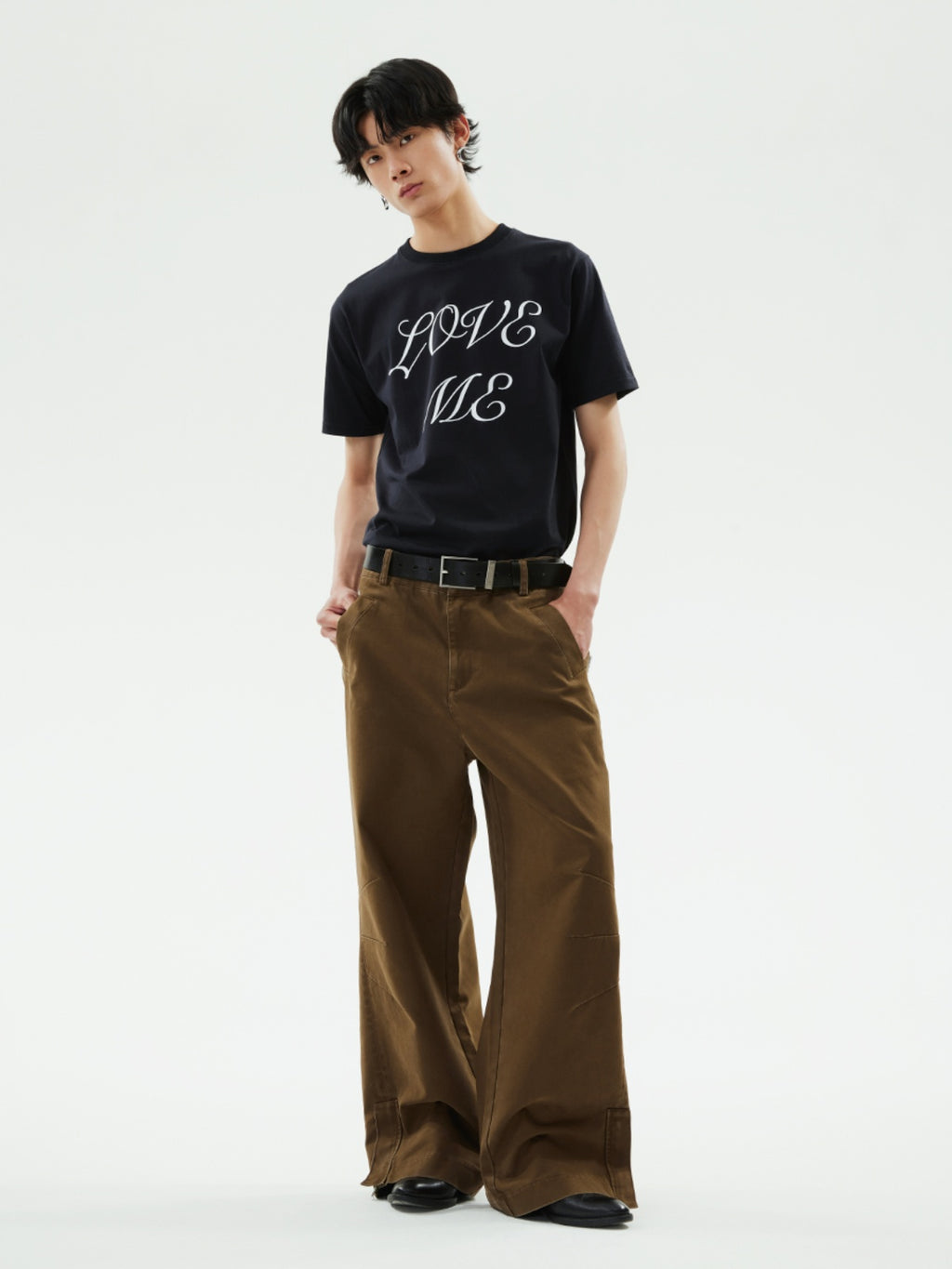 FUNKYFUN LOVE ME Printed Crew Neck TEE