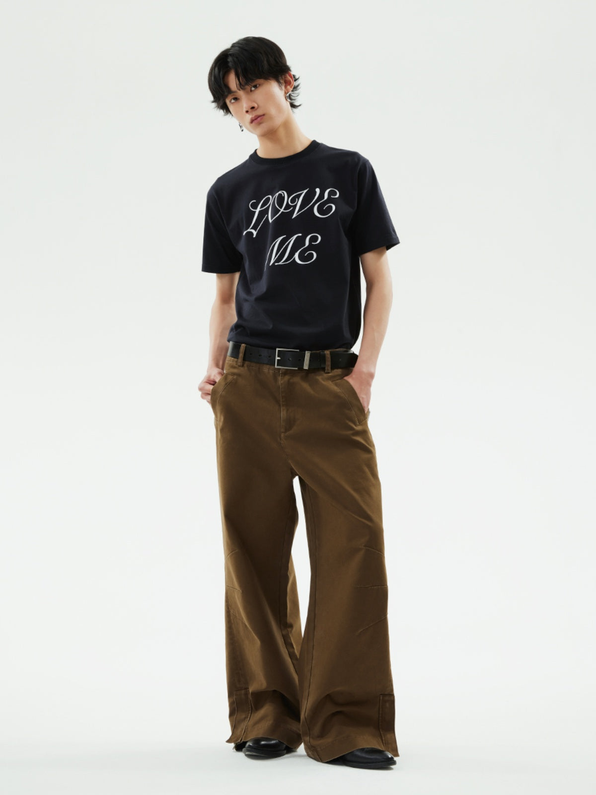 FUNKYFUN LOVE ME Printed Crew Neck TEE