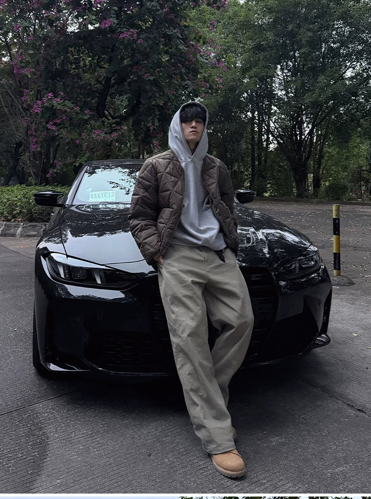 ZOZOFOREST Rhombus Regenerative Cotton Jacket Liner Jacket