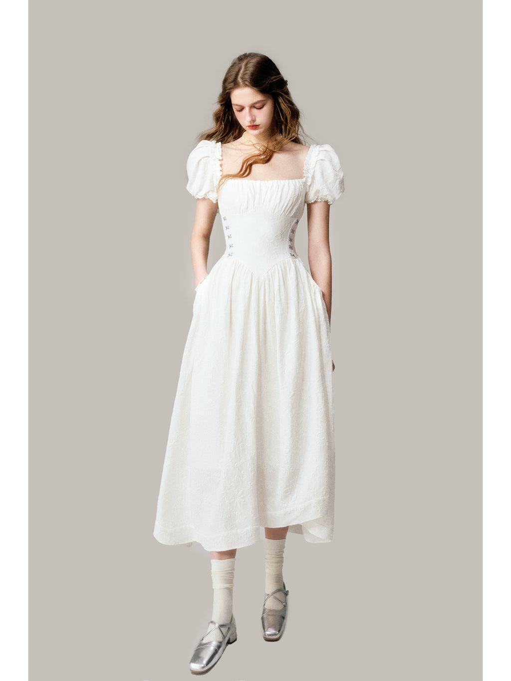 LULUSWINGS Three-dimensional Jacquard Waist Pendulum Dress