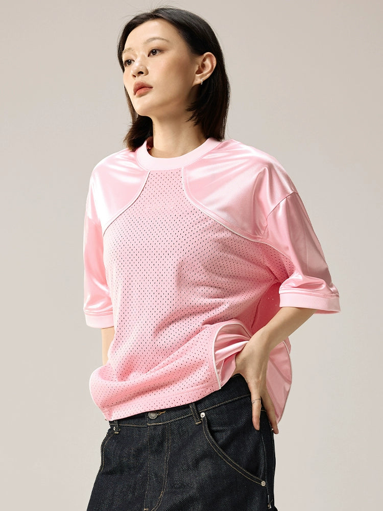 Remedy Mesh Splicing Three-dimensional Printing Loose Tee