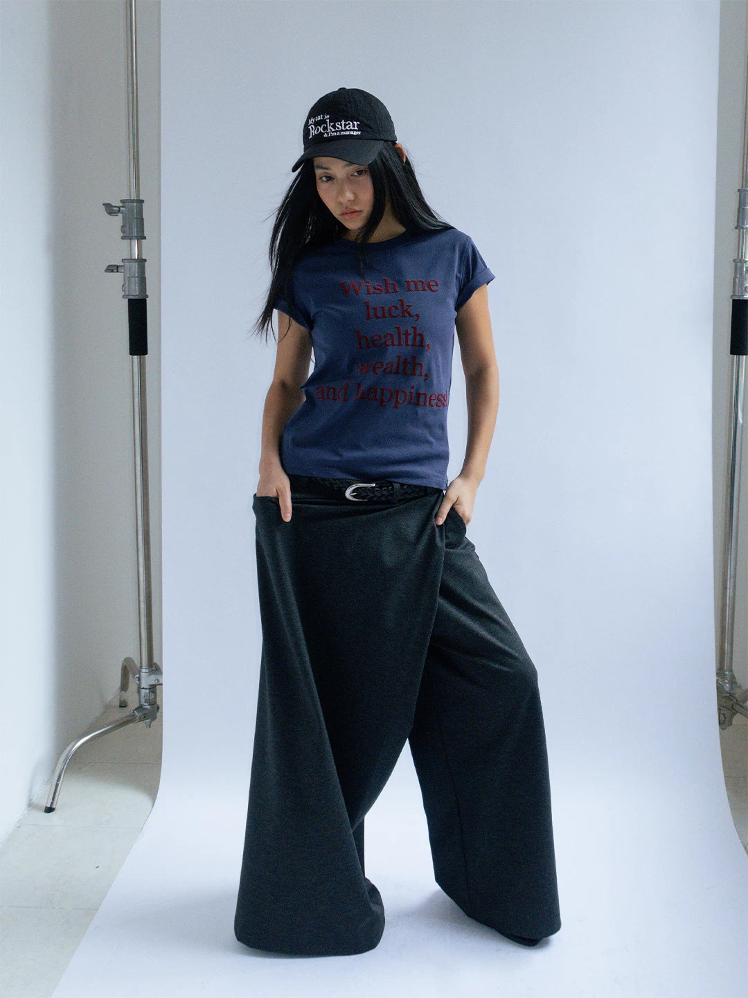 FUNKYFUN Make A Wish Slogan Printed Versatile Tee