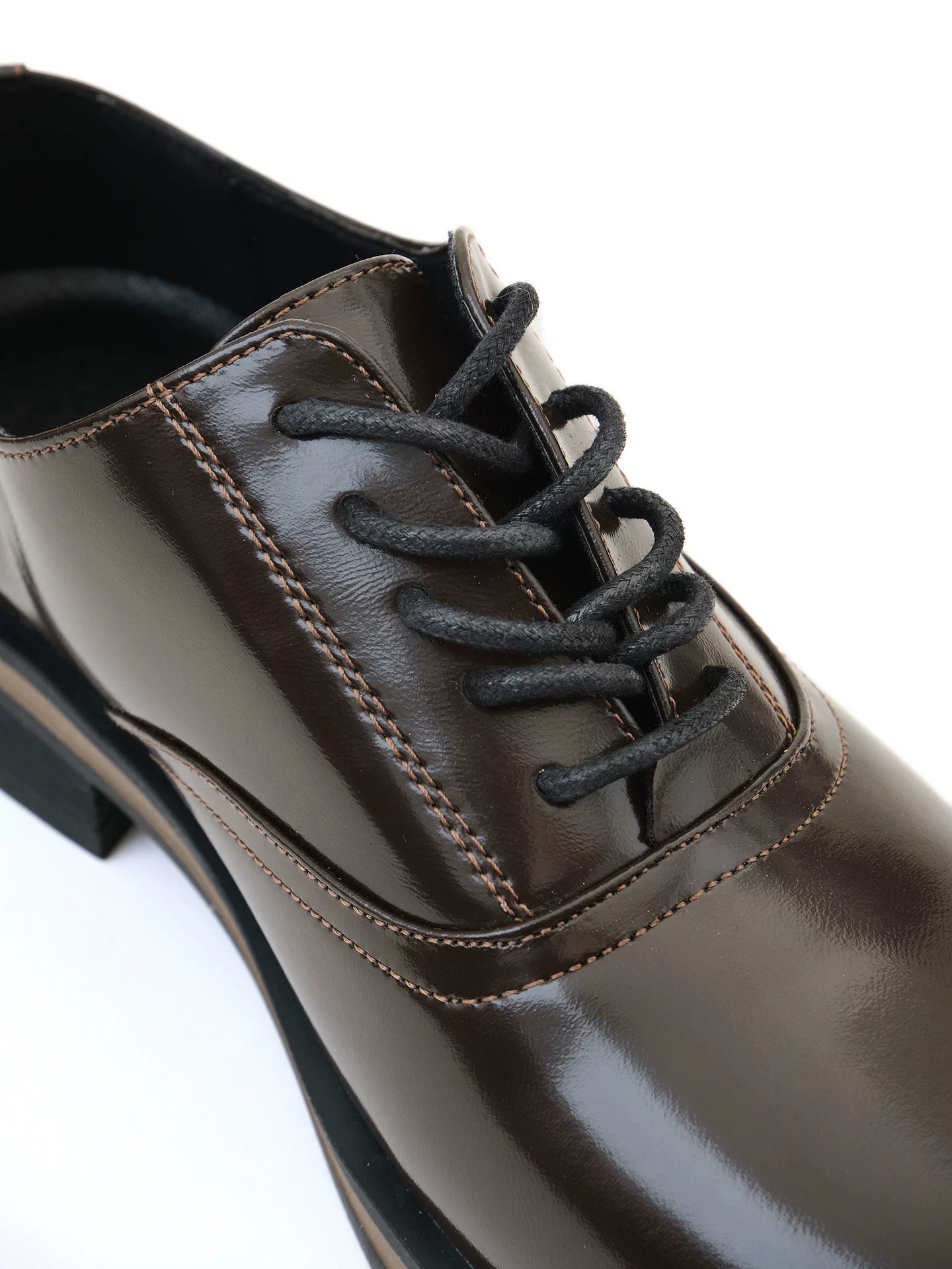 LIVINGTOWN Simple Niche Round Head Leather Shoes