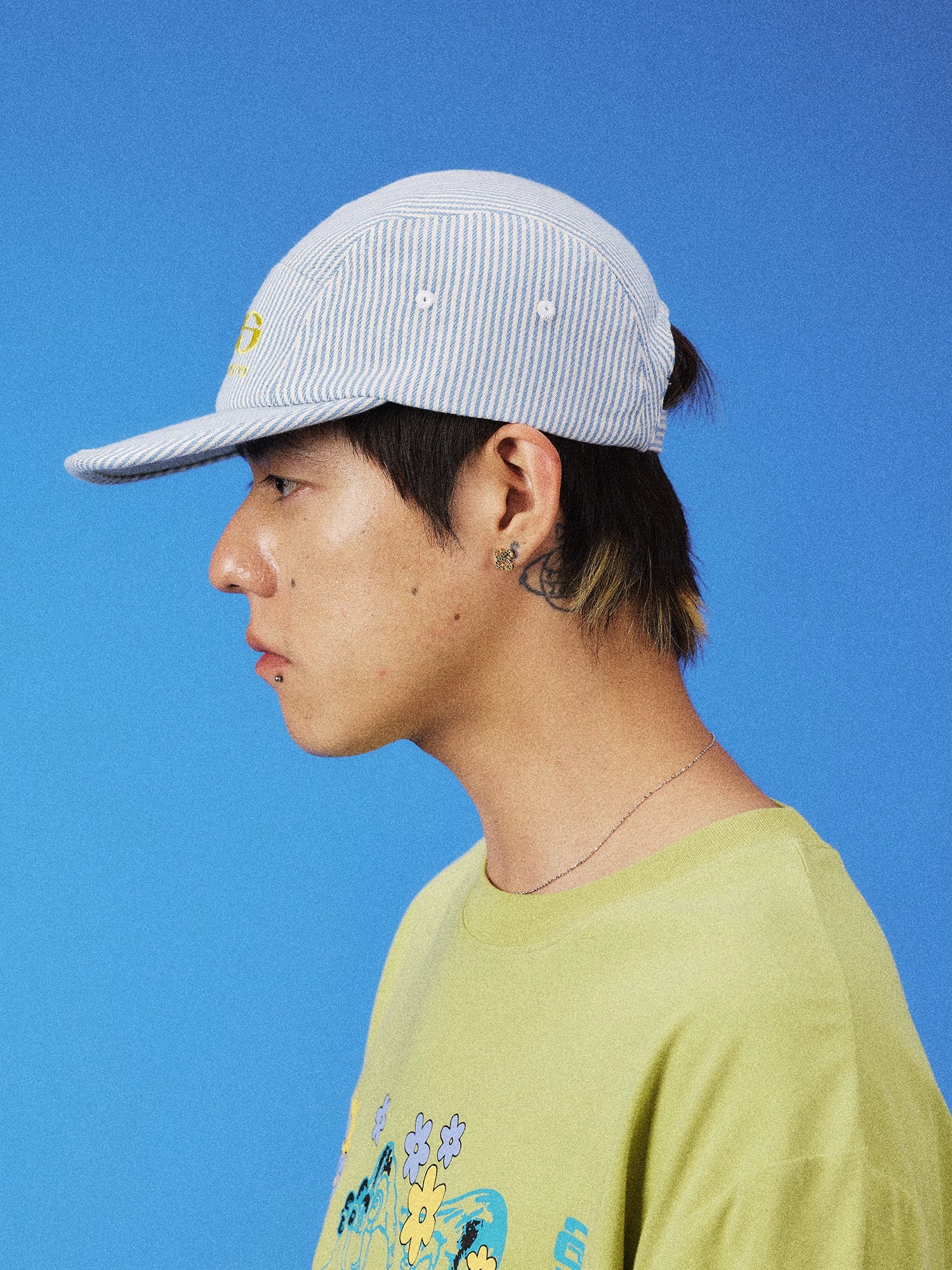 CoosRetro Soft Top Striped Embroidered Versatile Baseball Cap
