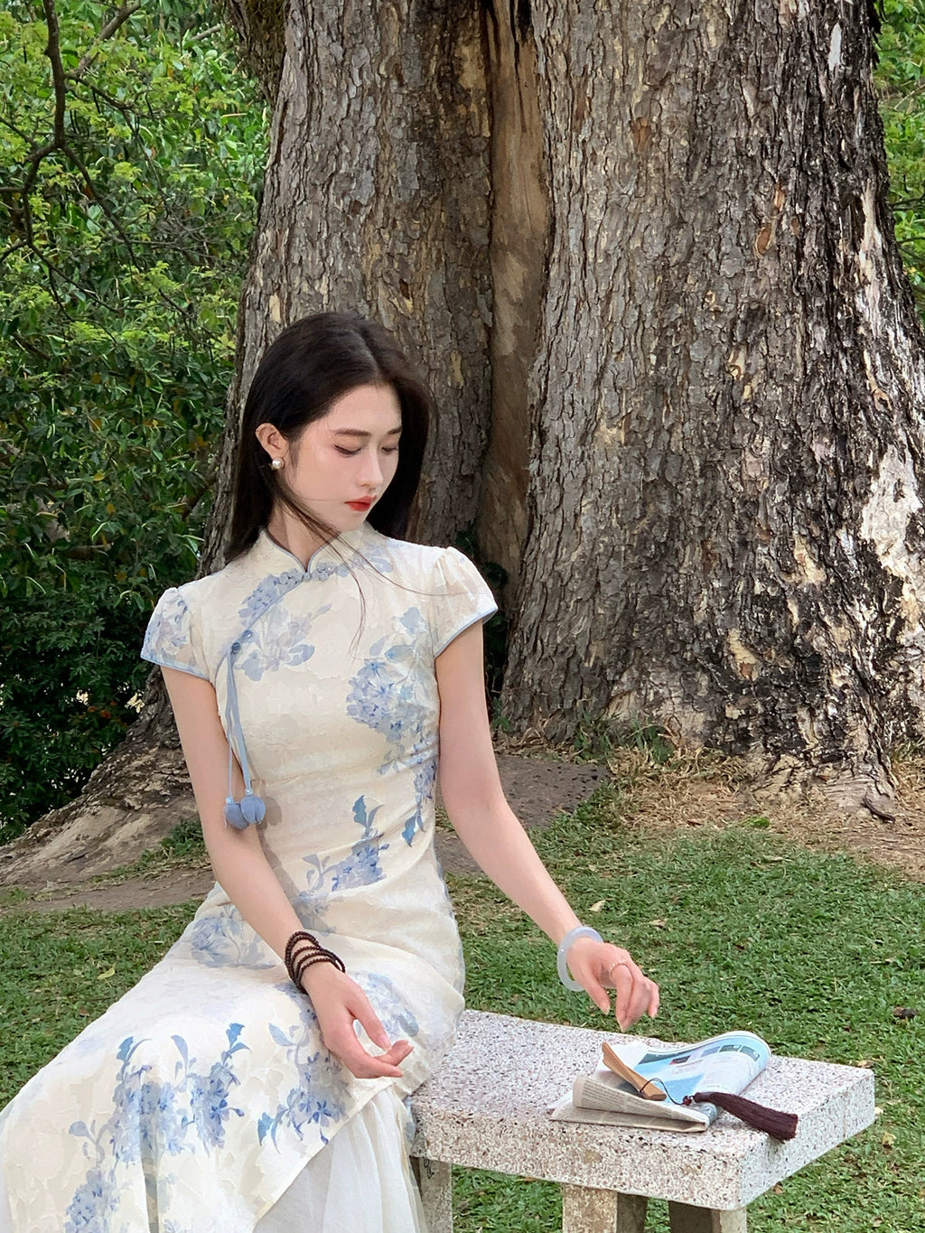 ZIHE Floral Improved Cheongsam Dress