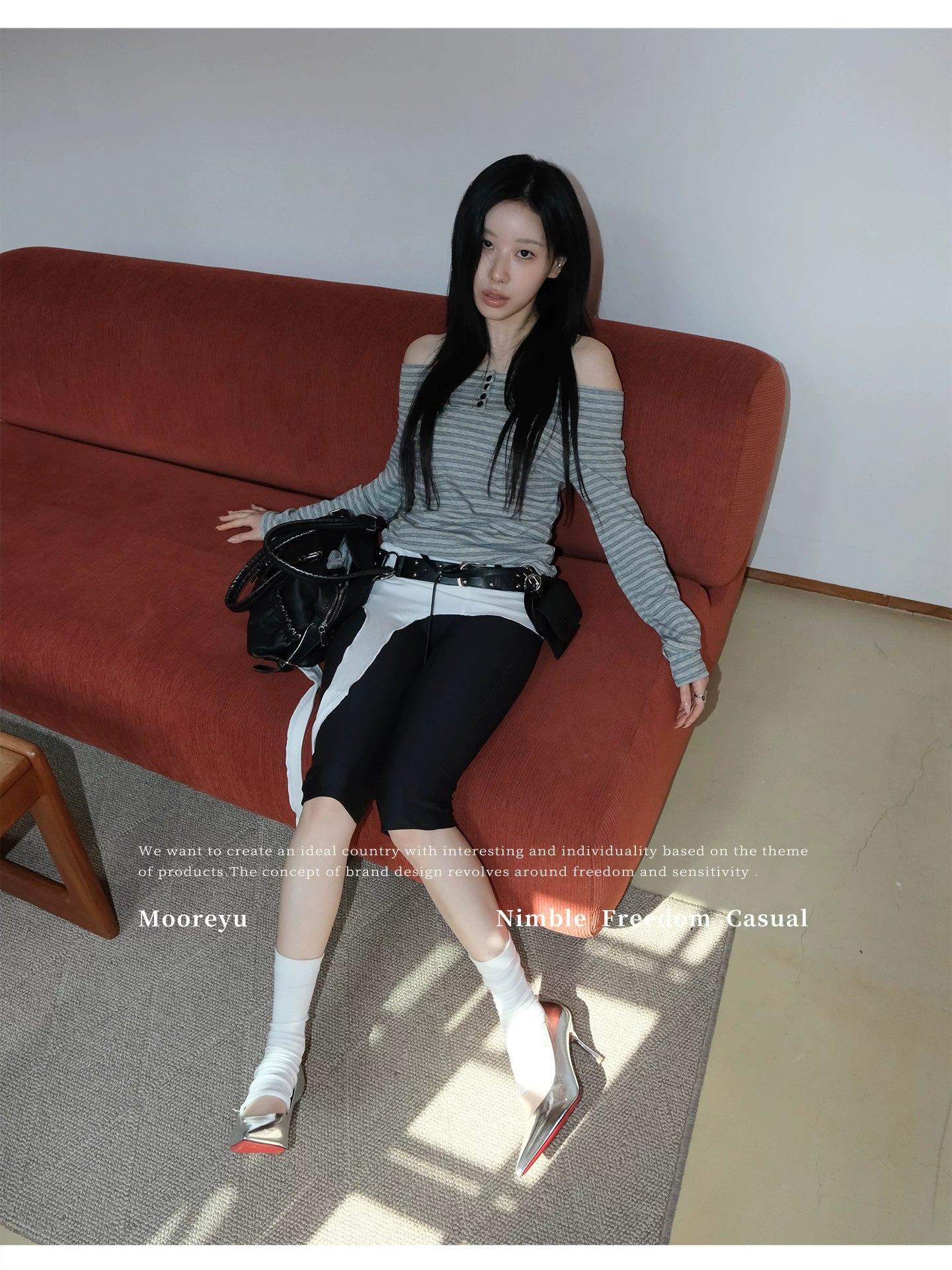 Mooreyu Pointed Head Temperament Stiletto High Heels