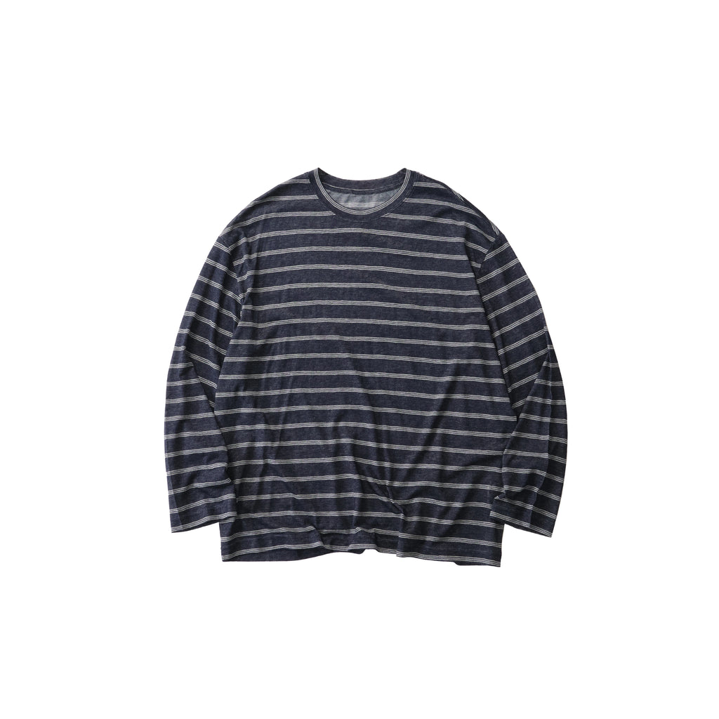 LIVINGTOWN Vintage Simple Casual Loose Striped Long Sleeve