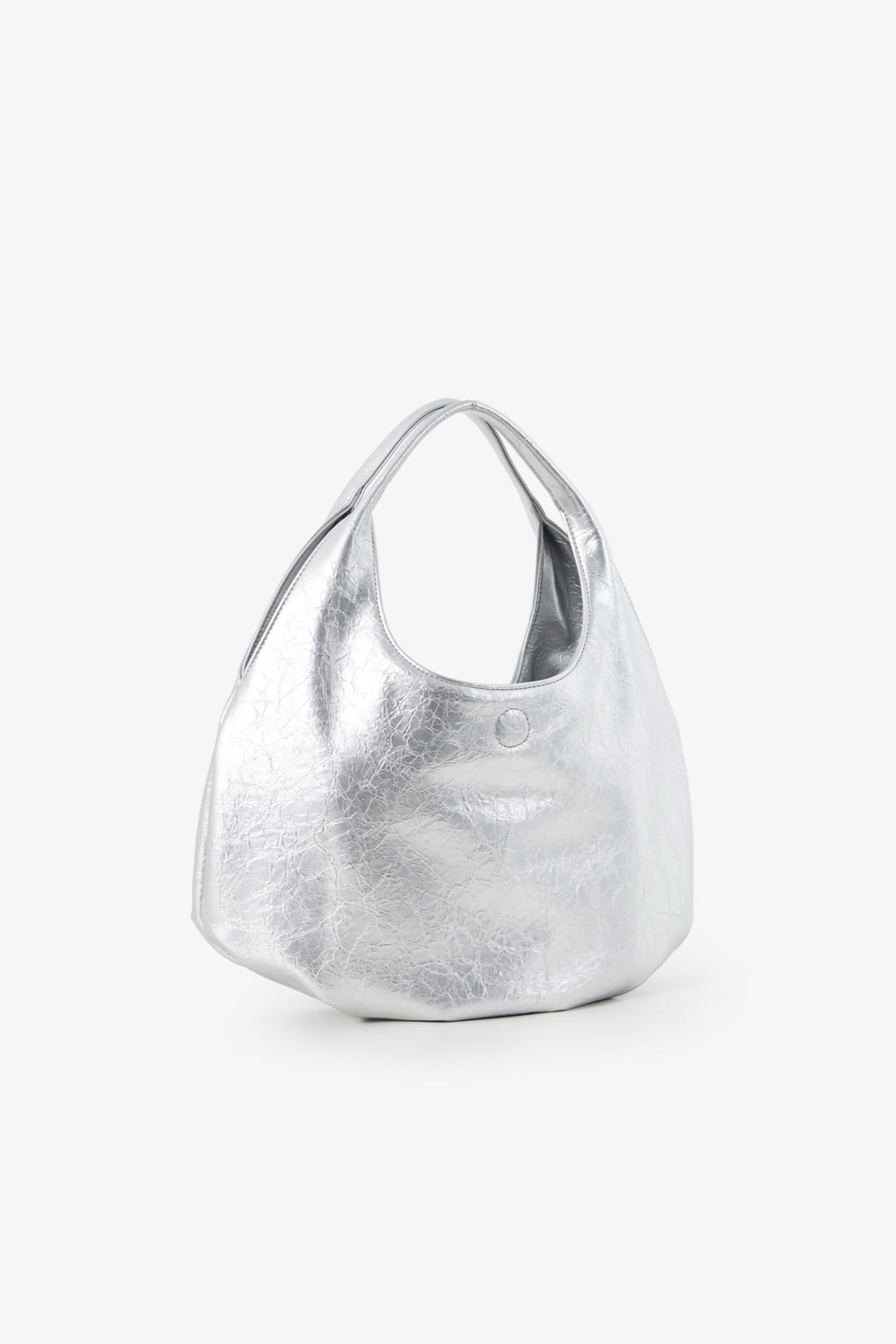 DirtySix Fuka bento bag soft pleated shiny leather shoulder underarm bag.