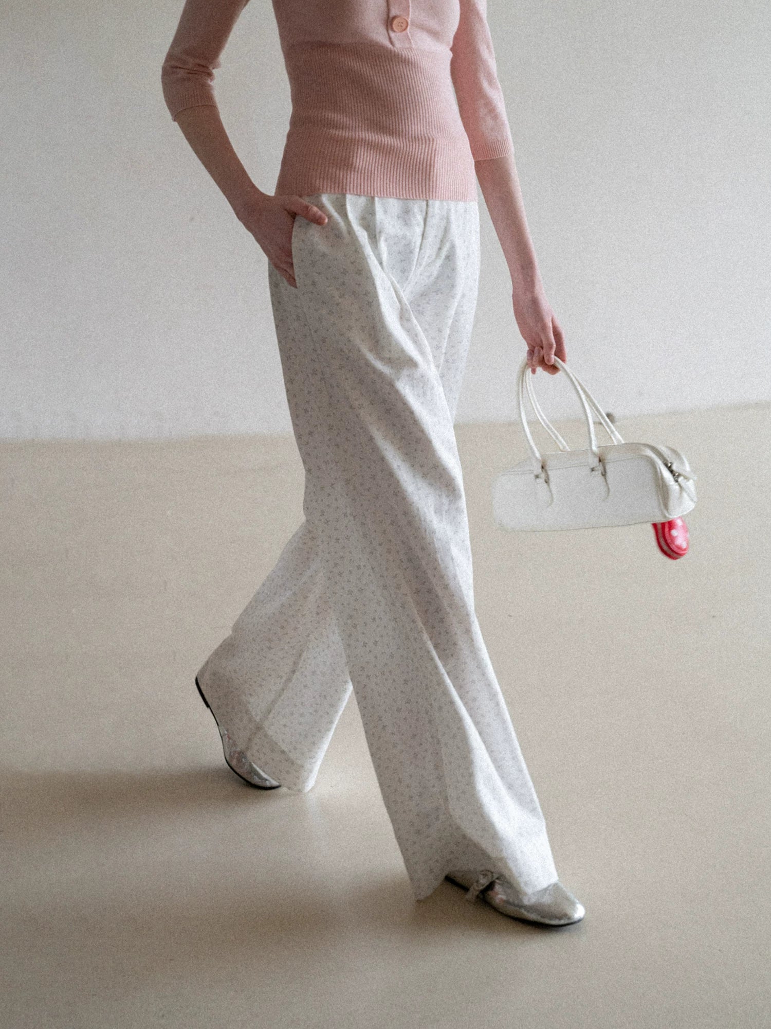 EGGKA Floral Casual Wide-leg Pants