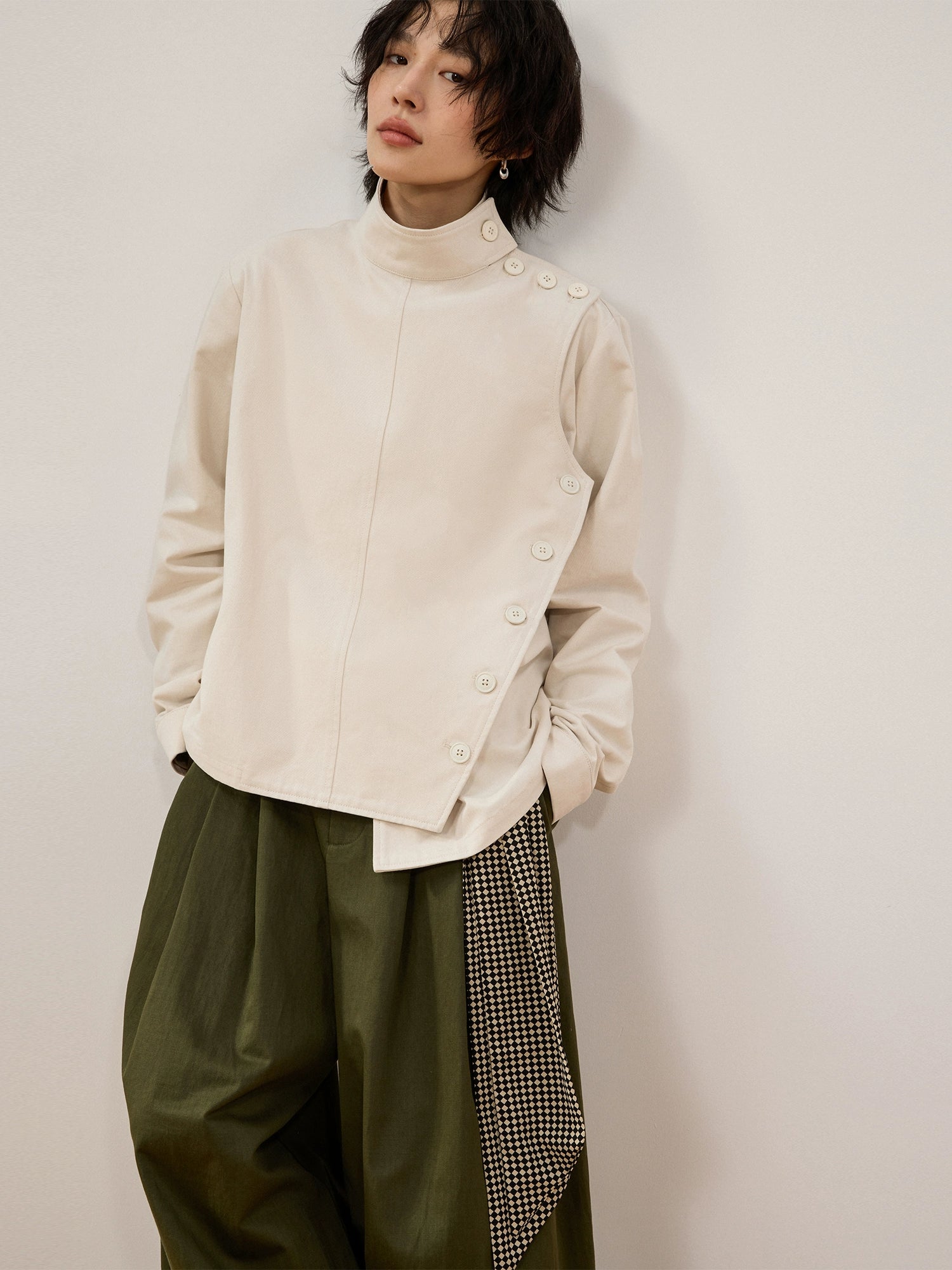 Sameuoo Vintage Irregular Design Jacket