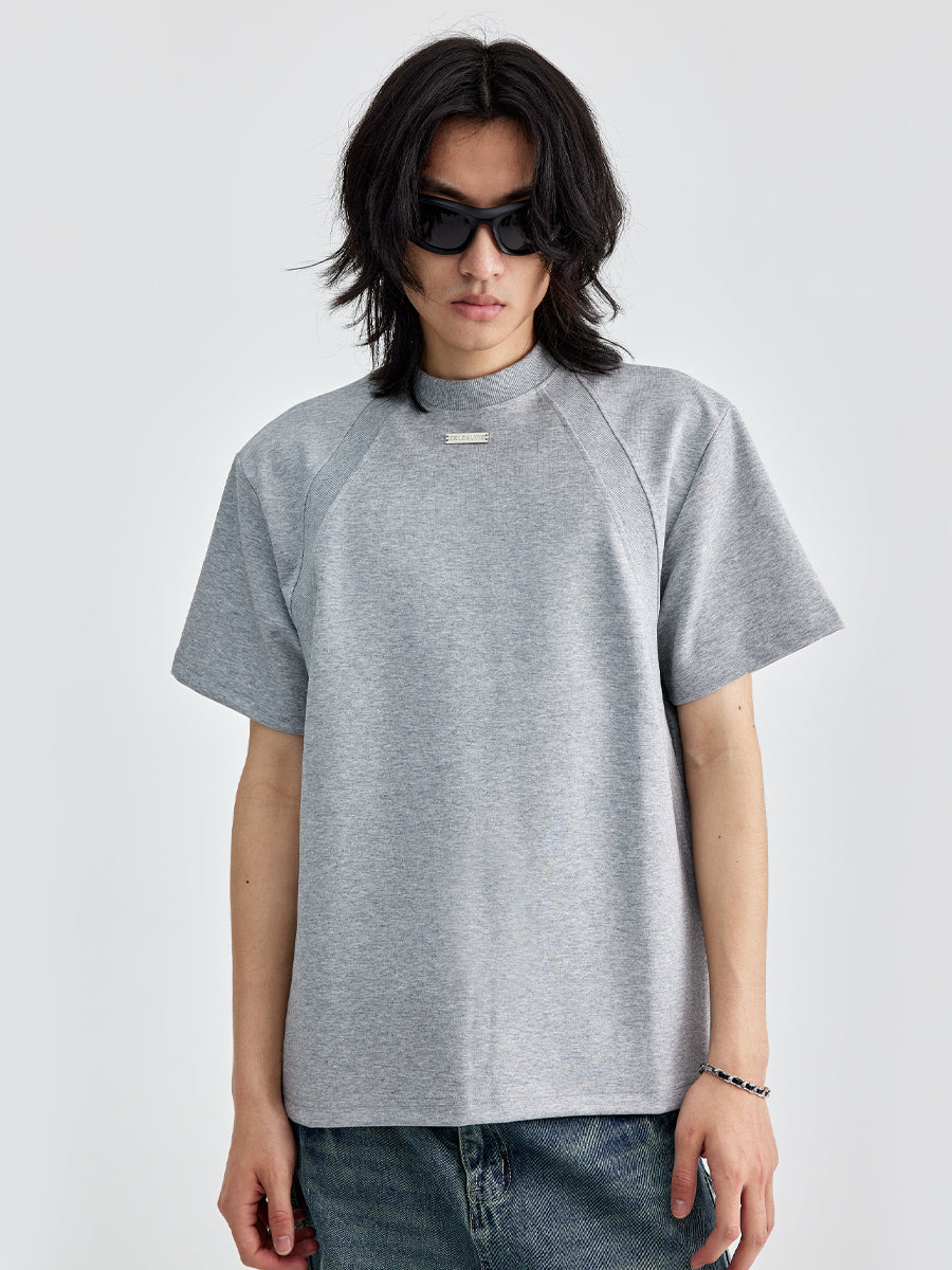 (NMK) boxy toned heavy space cotton short-sleeved Tee