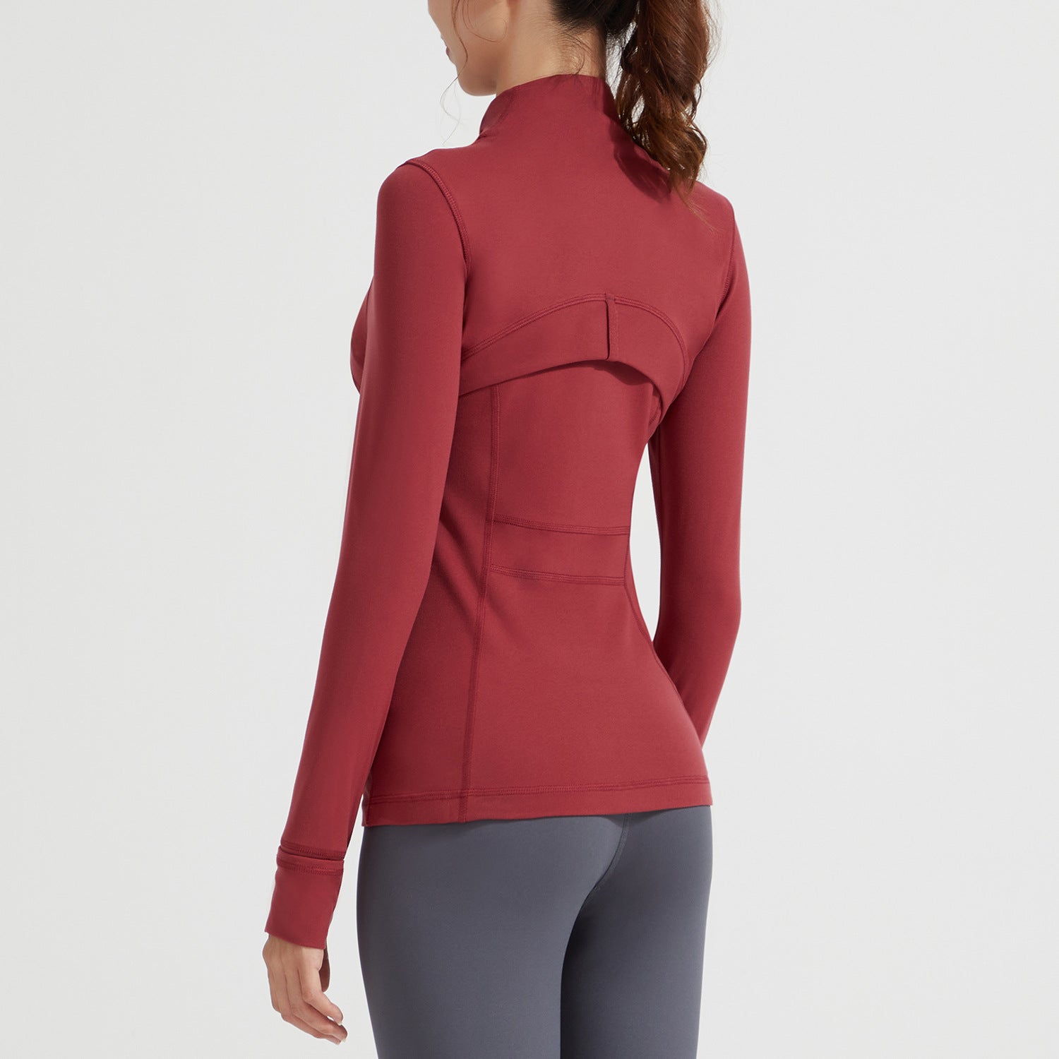 Athena Lulu Stand-up Neck Zipper Long-sleeved Yoga Suit