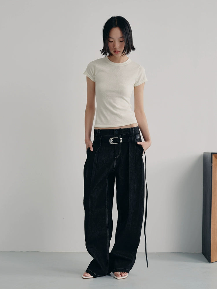 JCAESAR I-pleated Slacks