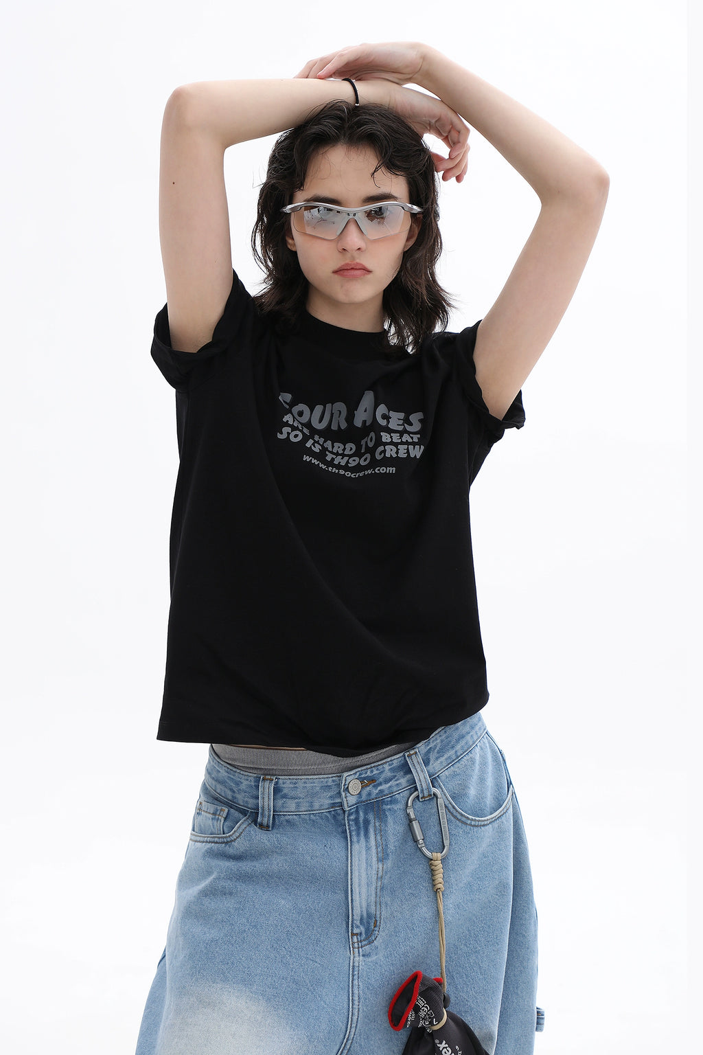 TH90CREW Retro Color Scheme with Semi-turtleneck Tee Inside