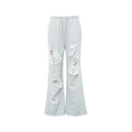 Audwyn Ripped Straight Skinny Versatile Sweatpants