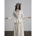 INDULGE Hem Fungus Edge Stand-up Collar Waist Shirt