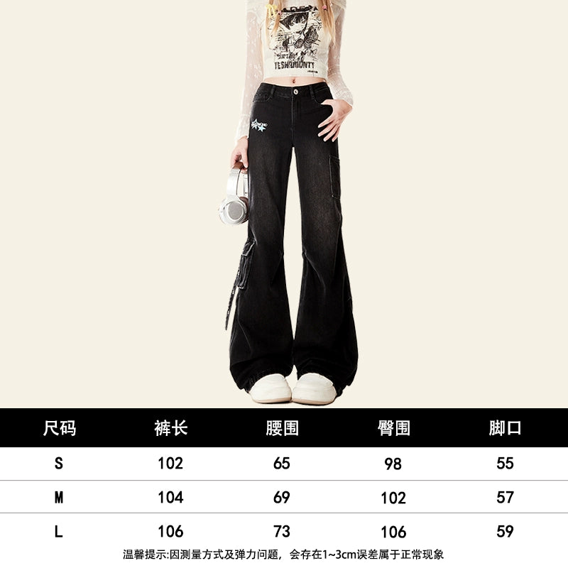 Zrsee Micro-pull Denim Overalls