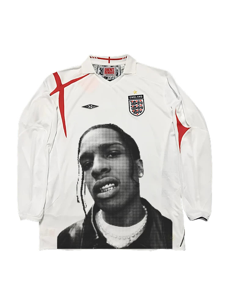 KANYE  REMAKE Portrait Print Casual Tee