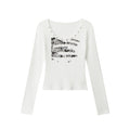 HeyHenry Short U-neck Slim-fit Long Sleeves