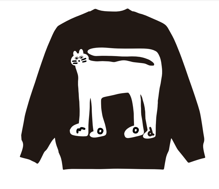MoodLikeMe Cat Contrast Loose Knitted Sweater