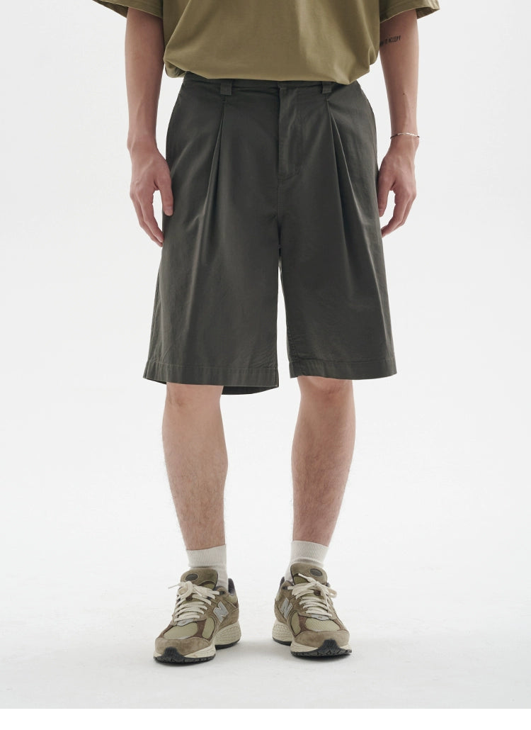 BUTTBILL Washed Retro Casual Five-point Shorts