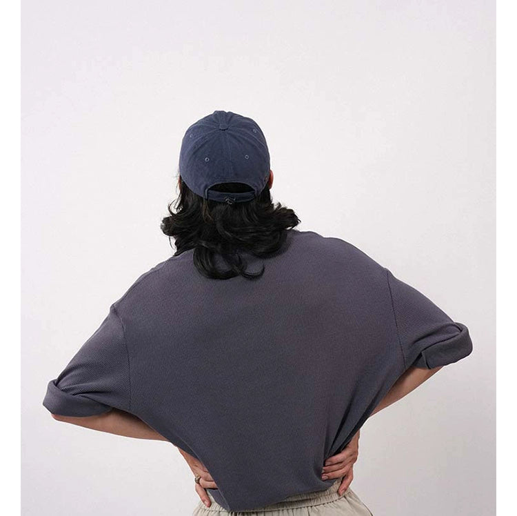 O3PARK Japanese Casual Collarless Polo Shirt