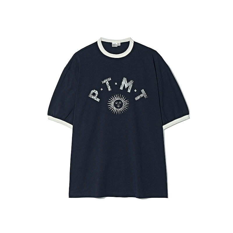 PARTIMENTO Washed Old Sun Print Tee