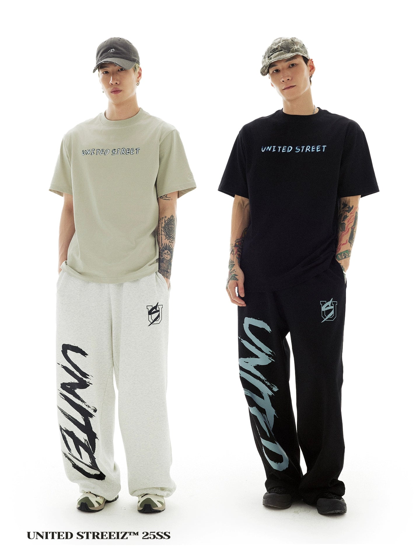 US Ink Graffiti Alphabet Print Trousers
