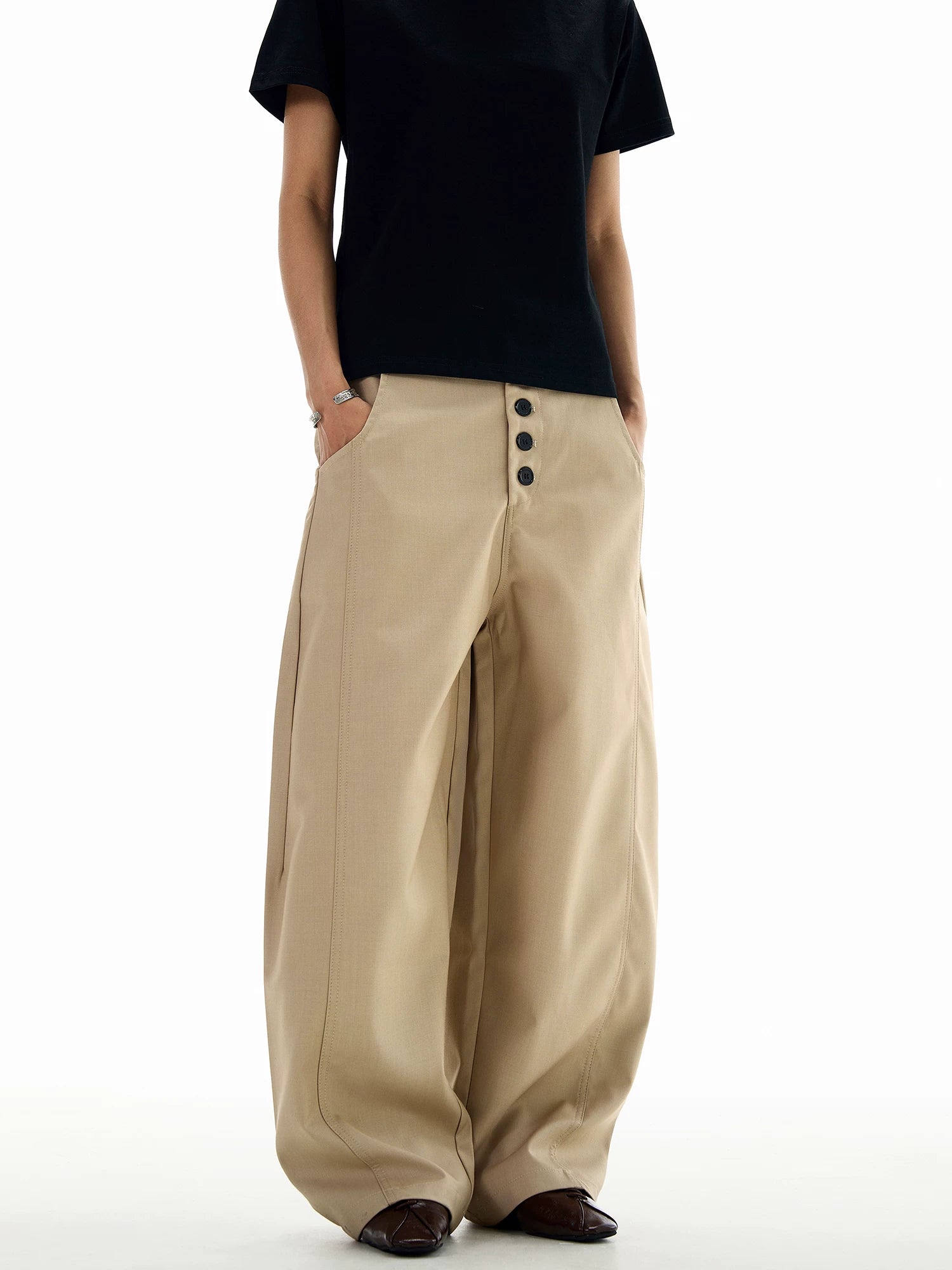 TRUQUEST Wide-leg Premium Casual Trousers