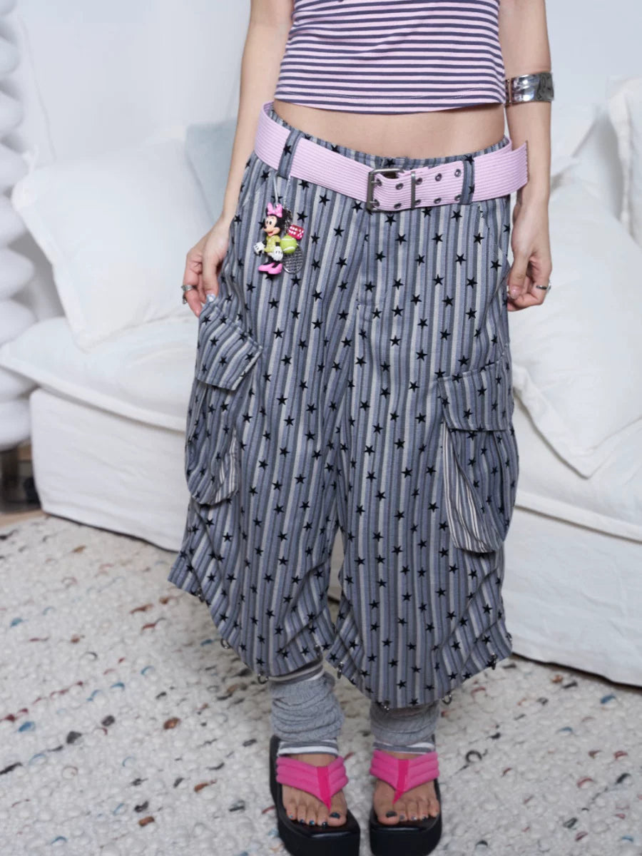 Enteralt Detachable Two-dimensional Star Slacks