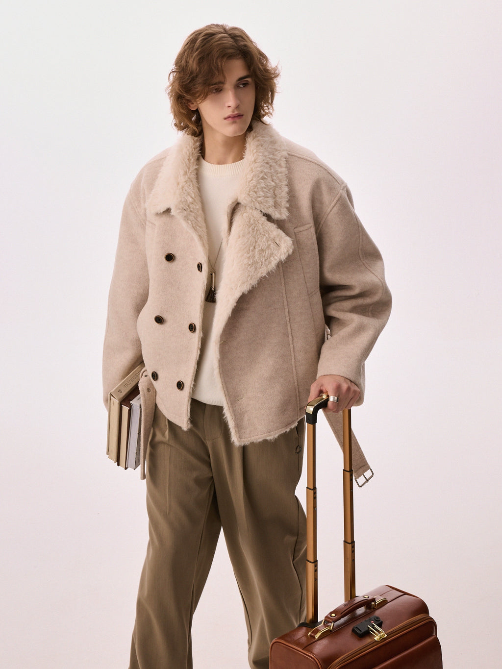 CHOR Double-breasted Thickened Tweed Jacket