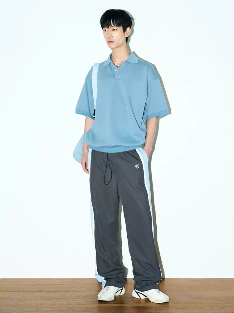 PARTIMENTO Casual Solid Color Loose Knitted Tee