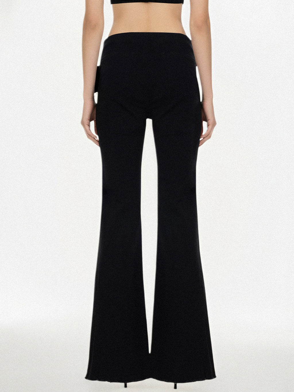 FUNOFF Belt Zipper Low-rise Jeans