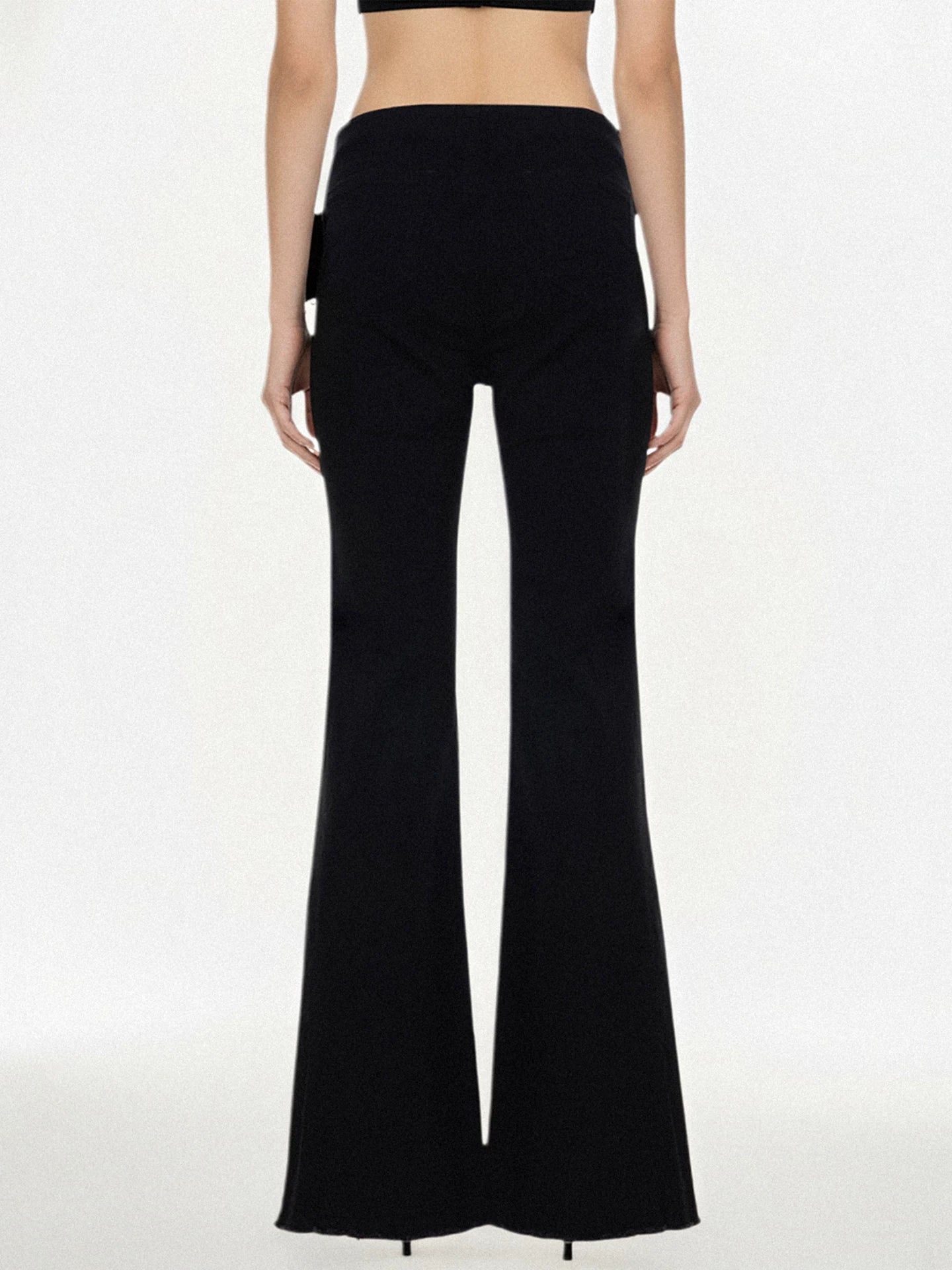 FUNOFF Belt Zipper Low-rise Jeans