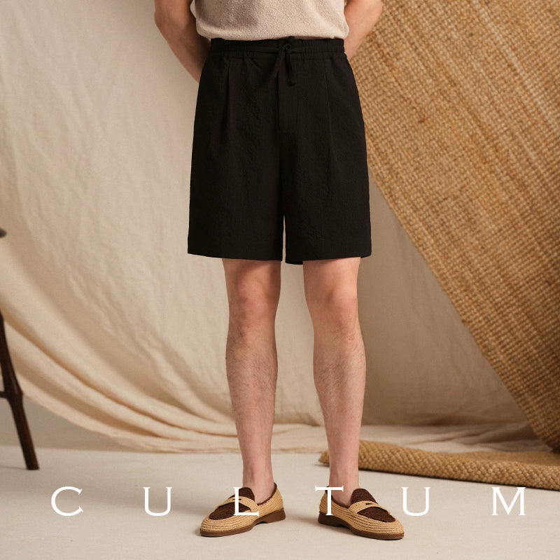 CULTUM Seersucker Lightweight Drawstring Shorts