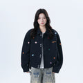 Zuocisankon Vintage Small Embroidered Loose Jacket