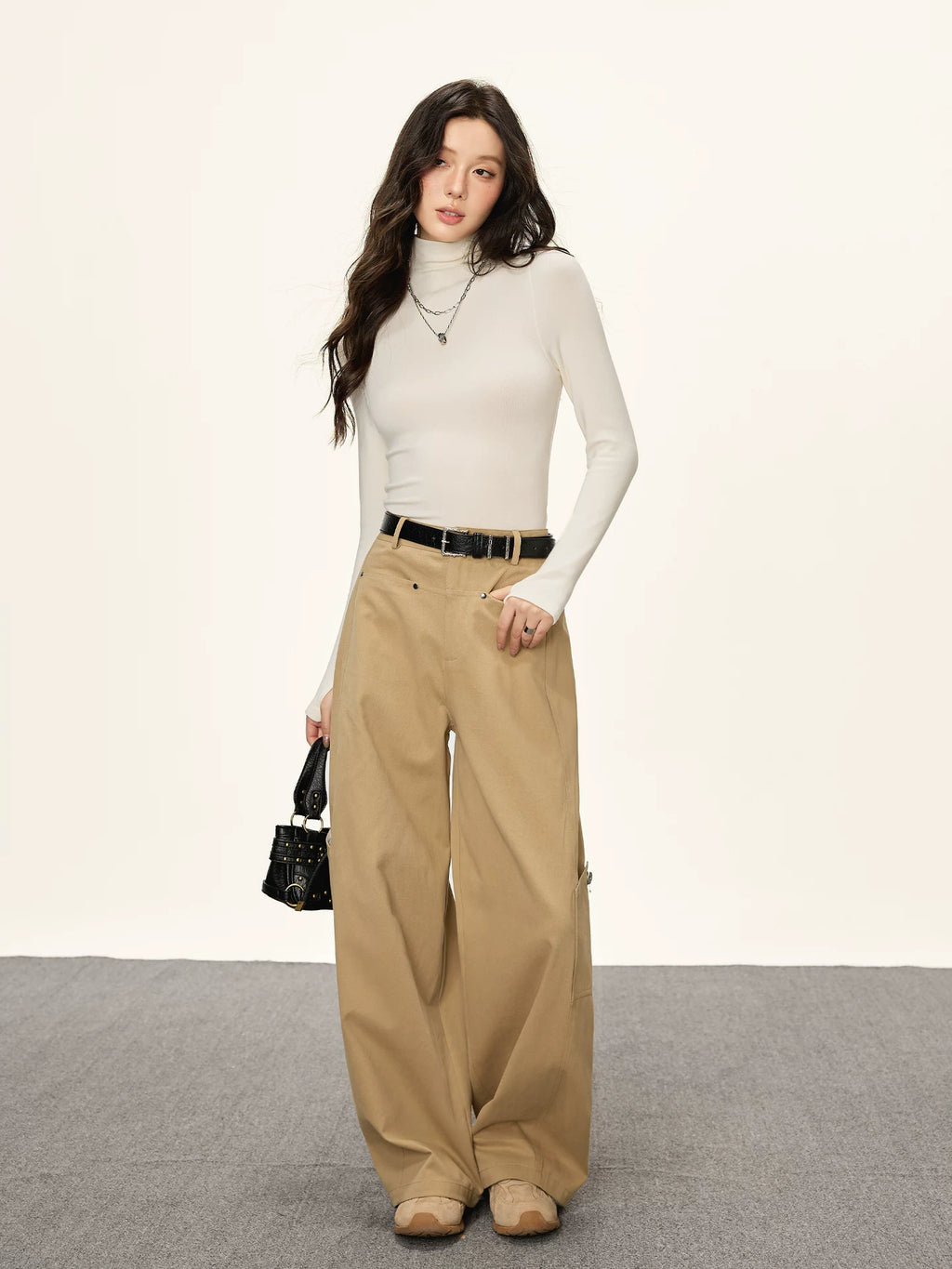 Cherry Melody Turtleneck Knitted Slim Slim Long Sleeves