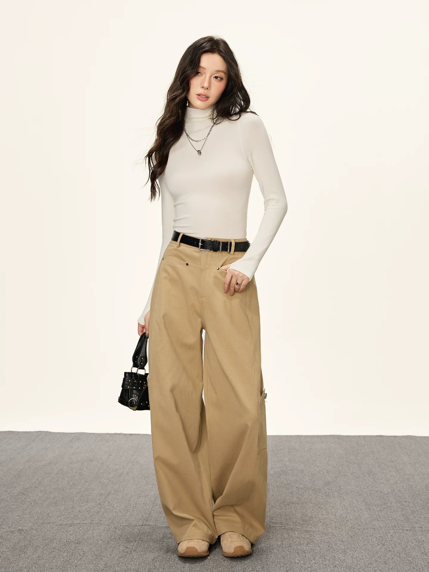 Cherry Melody Turtleneck Knitted Slim Slim Long Sleeves