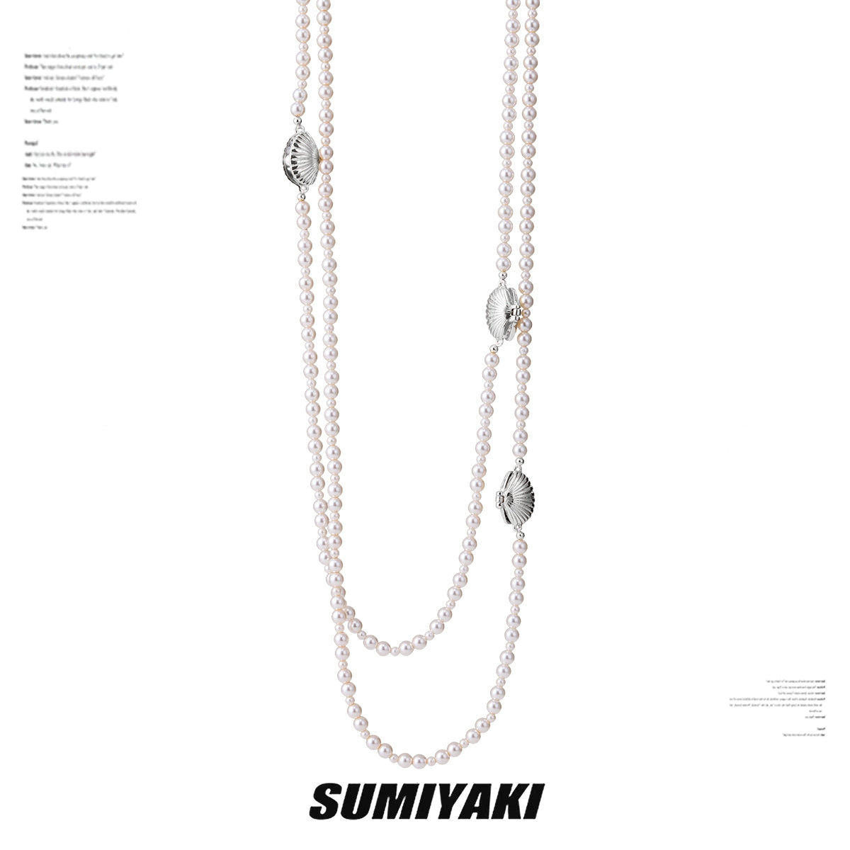 SUMIYAKI Pearl Stacked Splicing Niche Neck Chain