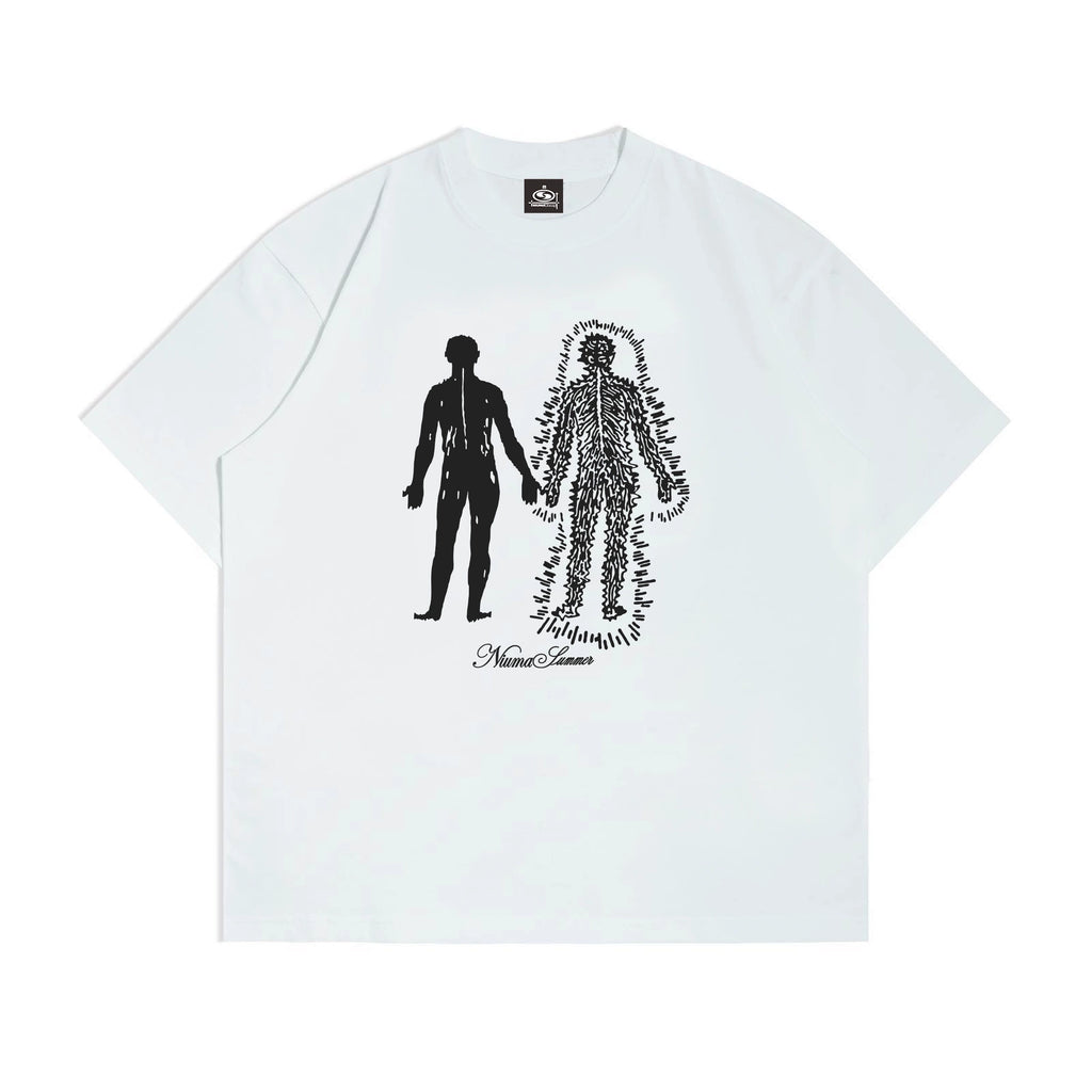 (NMK) Parallel Particle Humanoid Pure Cotton Tee