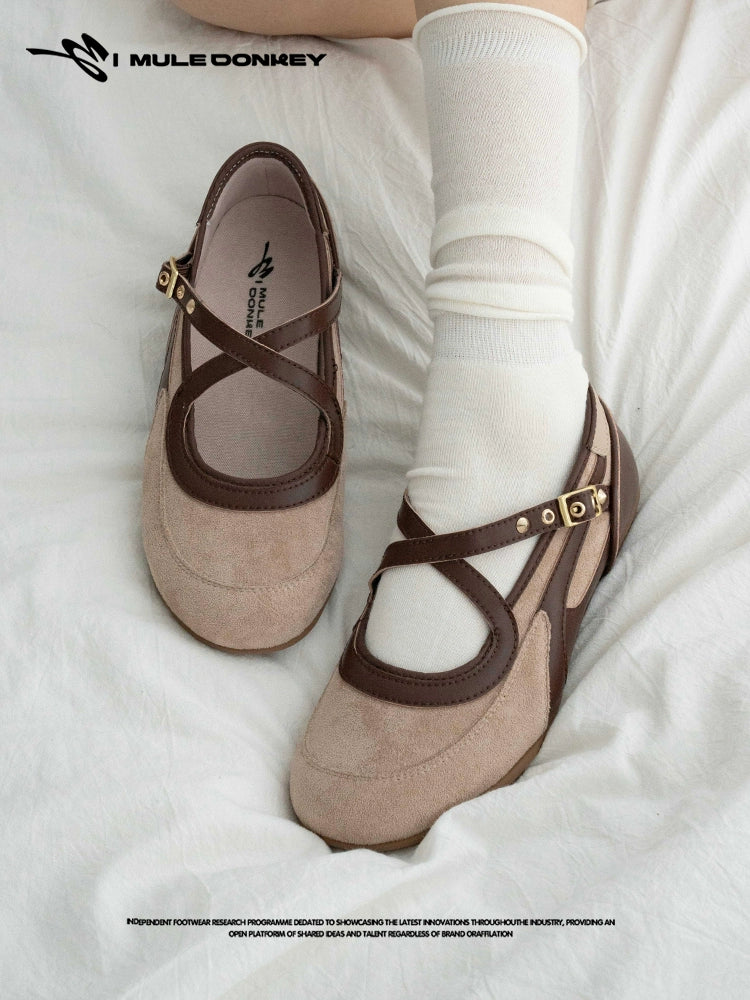 Donkey Hollow Retro Soft-soled Mary Jane Shoes